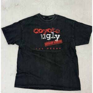 Vintage Coyote Ugly Las Vegas T-Shirt Mens XL Black Misbehavior Encouraged Y2K
